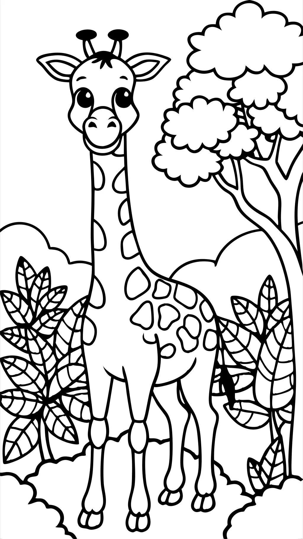 free giraffe coloring pages